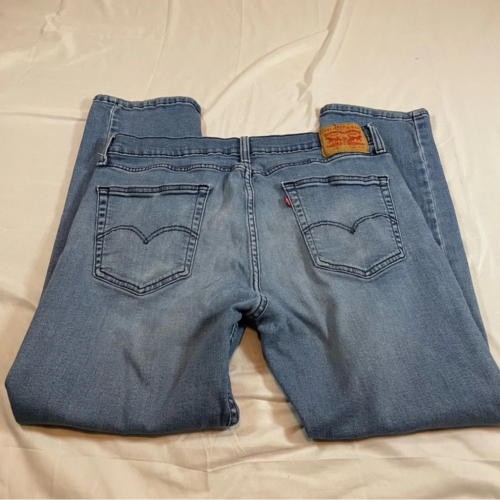 Levis 514 Mens Straight Fit Jeans Light Wash Blue Denim‎ 36x28 00514-1285